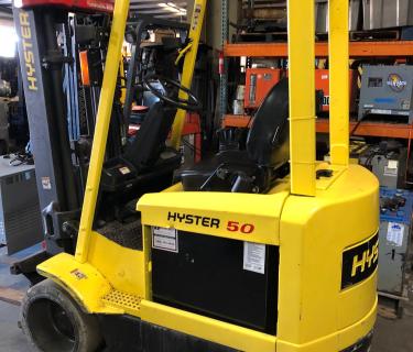 5000lb Electric Hyster Forklift 3 Stage Mast Side Shifting Forks Industrial Liquidators Atlanta Area Forklifts Rentals Sales