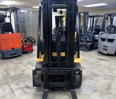 2014 Yale 5000LB Pneumatic Forklift 3 Stage Mats side shifting forks for sale atlanta georgia