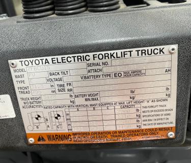 Toyota 3000LB Electric Forklift for sale Atlanta Georgia