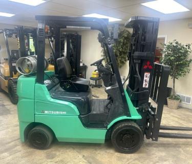 Mitsubishi Forklift 3 stage mast Side Shifting Forks Atlanta Forklifts