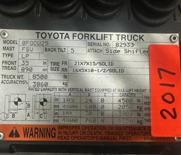 5000lb Toyota caterpillar forklift for sale Atlanta Georgia