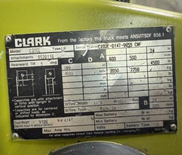 Clark 5000lb Forklift for sale Atlanta Georgia