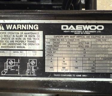 Dawoo 5000LB For Sale Atlanta Georgia