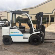 Unicarriers nissan 9000lb pneumatic forklift dual drive tires for sale Atlanta Georgia